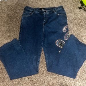 - dark wash jeans